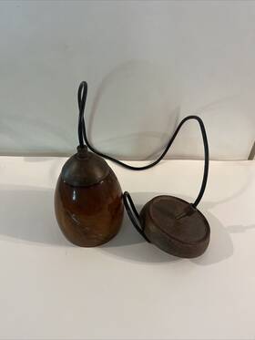 Hampton Bay 718212270103 Mini 6.5 Inch Pendant By Hanging Light Art Glass Shade Amber Nutmeg Euc