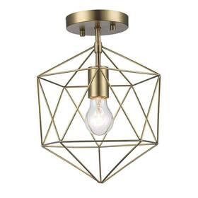 Ds18345-gd Hampton Bay 736916718264 Winfield Gold Semi-flush Ceiling Light