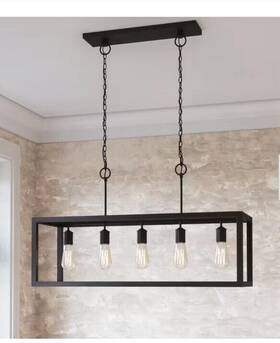 7965hbdbdi Hampton Bay Boswell Quarter 5-light Chandelier With 6 Bulbs Included