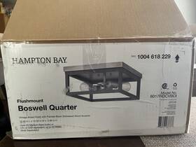 8017hdcvbdi Hampton Bay Boswell Quarter 12-1/2 In 2-light Vintage Brass Farmhouse