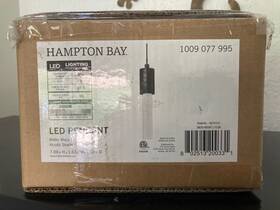 Hampton Bay 802513200294 Bellingham 8-watt Matte Black Integrated Led Mini Pendant With Acryl