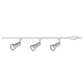 814010 Hampton Bay 4 Ft. White Hard Wired Linear Track Lighting Kit With R20/par20 Medium Step Head