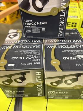 817760 Hampton Bay 5 Pack Flared Integrated Led Linear Track Step Head Brushed Nickel