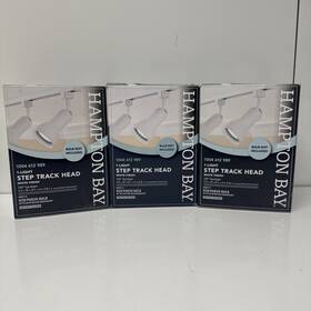 Hampton Bay 887480139402 1-light White Linear Track Lighting R20/par20 Medium Step Head 3pk