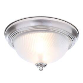 Hampton Bay 940500310527 2-pack 11 Inch 2-light Brushed Nickel Flush Mount Frosted Glass Shade