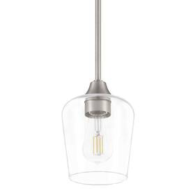 1006866732 Hampton Bay 973182951474 Pavlen 1-light Brushed Nickel Home Depot Clear Glass