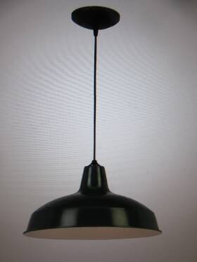 Af-1032r Hampton Bay Af-1032r/grn 1-light Hunter Green Warehouse Pendant With Metal Shade