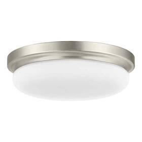 Cg1aa026fr1d25 Hampton Bay 15 Inch Brushed Nickel Led Flush Mount Fixture With Glass Shade