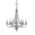 21086-014 Hampton Bay Glass 8-light Eurofase Chandelier Nottinghill Chrome