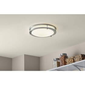 Hb1023c5cct-35 Hampton Bay Flaxmere 12in Led Flush Mount Brushed Nickel 5cct Dimmable