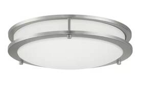 Hb36873cct-35 Hampton Bay Flaxmere Modern 3 Cct Integrated Led Flush Mount 14 Inch