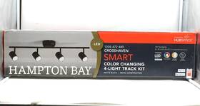Hbt41051rwa-43 Hampton Bay Crosshaven 2.6 Ft. Black Smart Color Tunable Led Track Lighting Kit