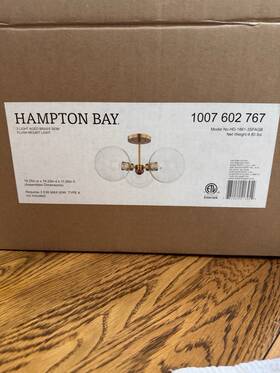 Hd-1861-3sfagb Hampton Bay Vista Heights 3-light Semi Flush Mount Light Aged Brass