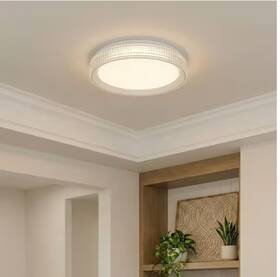 Hd8443a Hampton Bay Mitchell 23-watt White Integrated Led Flush Mount With Acrylic Shade Hd8443a Hampton Bay Mitchell 23-watt White Integrated Led Flush Mount With Acrylic Shade