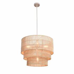Hdp98944rat Hampton Bay Sessions 5-light Brown Tiered Rattan Pendant