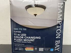 Hui8011l-5 Hampton Bay Hui8011l-5/orb Clifton 11 Inch Oil Rubbed Bronze Led Flush Mount