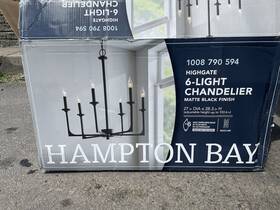 Lbp9106ax02 Hampton Bay Highgate Matte Black 6-light Chandelier