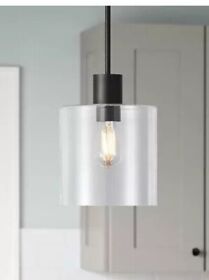 65158 Hampton Bay Sutton Place 1-light Matte Black Pendant