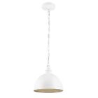 60954 Hampton Bay Talullah 1-light Matte White Pendant Lighting With Gold Interior