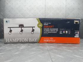 Te10c150018wbg Hampton Bay Boedy 2ft 3-light Hubspacesmart Matte Black Led Fixed Track Lighting