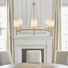 Mt150-0080 Hampton Hill 6-light Chandelier 39.25 Inch W X 21.75 D 109.75 H Antique Gold