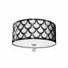 Han-184fh-pc-bw Dainolite Hannah Light Flush Mount Drum 065214184106