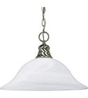Hanging Brushed Nickel 60-390 Nuvo Signature Light Fixture Alabaster Dome