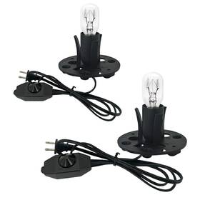 Esh-sc-03 Haraqi Himalayan Salt Lamp Cords 6ft With Dimmer Two Pack Black