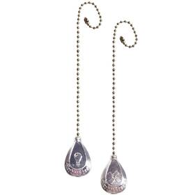 40398 Harbor Breeze Brushed Nickel Ceiling Fan Pull Chains