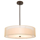 Hcf-1310-bz Light Antique Bronze Double Drum Pendant Chandelier Convertible