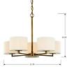 Hd-1535 Fifth And Main Lighting Manhattan Aged Brass Pendant With Cream