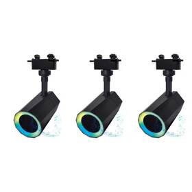 Ay3z86 Hd 1 Black Rgb Bluetooth Ceiling Speakers With Rotatable Track Light 3-pack