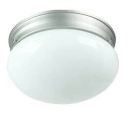 Hd Supply 046335835191 2-light Mushroom Flush Mount Ceiling Light 8 Inch Fitter White Glass Dlc Certified
