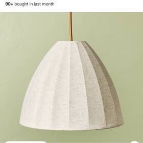 Wpx35028 Hearth & Hand With Magnolia And Wood Trumpet Pendant Light Beige Modern Indoor