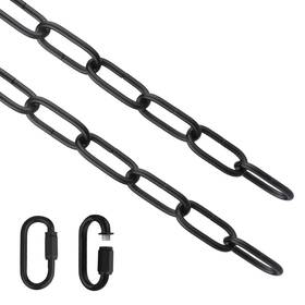 Helunsi 782901495368 Lighting Chain 6 Feet Black Light Fixture Metal Chandelier Extensi