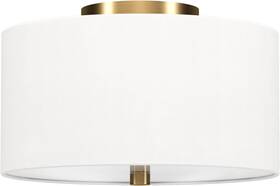 Sf1504 Henn&hart Round Ceiling Lamp Semi-flush Mount 12 In Black Or Brass Finish