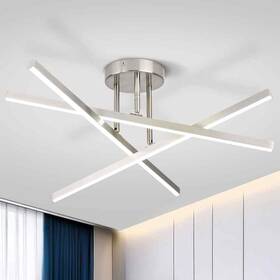 Yl800215-3c-bk-wh Henveton Essel 23.62 Inch 3-light Led Semi-flush Mount Ceiling Light Bn 6000k