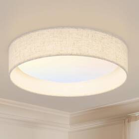Clfb-zy-012-2p Hiluxia Modern Linen Led Ceiling Light Fixture 13 Inch 24w 5cct Dimmable Low Profile
