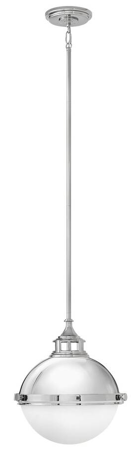 4834pn Hinkley Fletcher Collection Two Light Stem Hung Pendant Polished Nickel