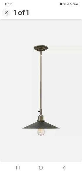 3054gs Hinkley Lighting Elliott 1 Light 13 Inch Greystone Mini-pendant