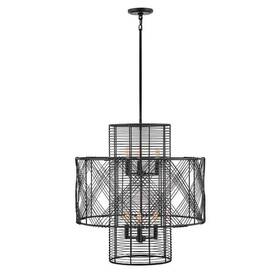 4106slaw Hinkley Lighting Nikko 6-light 26 Inch Drum Chandelier Modern Coastal Pendant Light