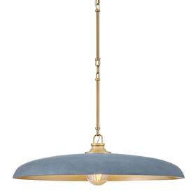 48165lcb-vtd Hinkley Lighting 48165 Sadie 24 Inch W Chandelier - Lacquered Brass / Vintage Denim
