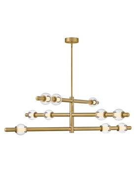 48336lcb Hinkley Lighting 48336 Saxon 50 Inch W Led Abstract Chandelier - Brass
