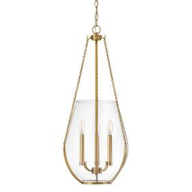 48557lcb Hinkley Lighting 48557 Farrin 3 Light 14 Inch W Suspension Pendant - Brass