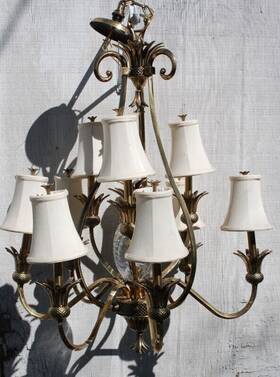 4886bb Hinkley Lighting Brass Plantation 7-light 1 Tier Chandelier