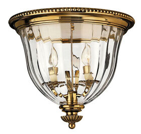 3612bb Hinkley Lighting H3612 3 Light Indoor Flush Mount Ceiling Fixture Brass