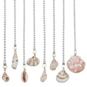 Palloy-hy00057-us37 Hobbiesay 8pcs Sea Shell Ceiling Fan Pull Chain 14.02 Inch Ocean E