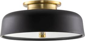 Home 810018521363 Kira Hermosa 14 Inch Modern Semi Flush Mount Ceiling Light Smoked Birch Wood St