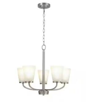 1003223279 Home Decorators Chandelier 5-light Brushed Nickel 21095-000