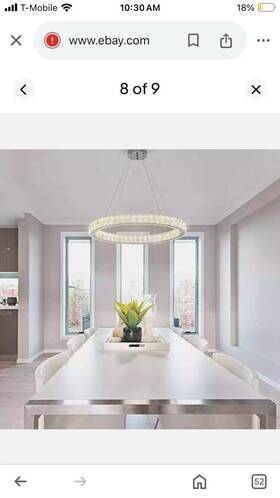 20748-001 Home Decorators Collection Collection-24 Inch Chrome Integrated Led Pendant Clear Crystals